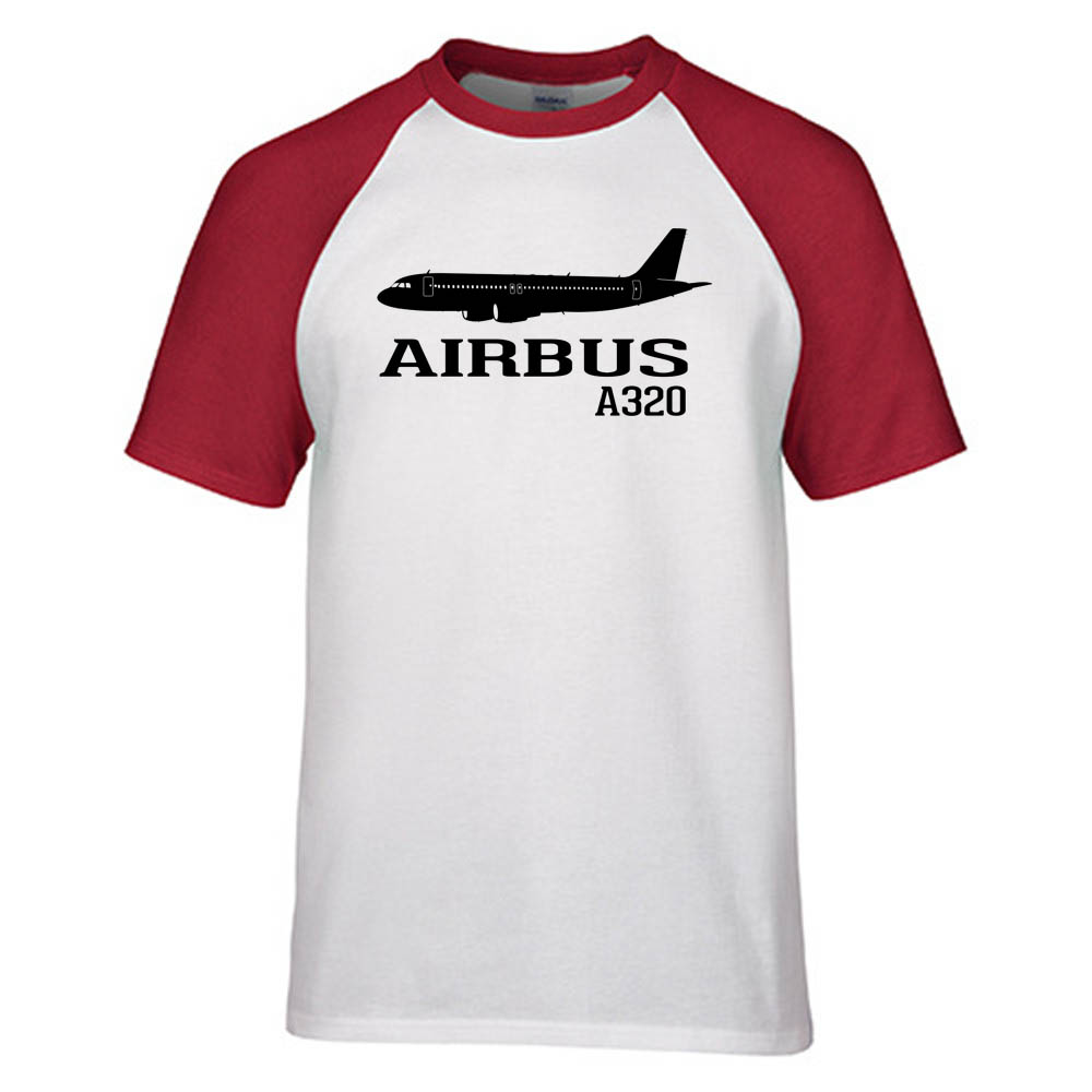 Airbus A320 Printed & Designed Raglan T-Shirts