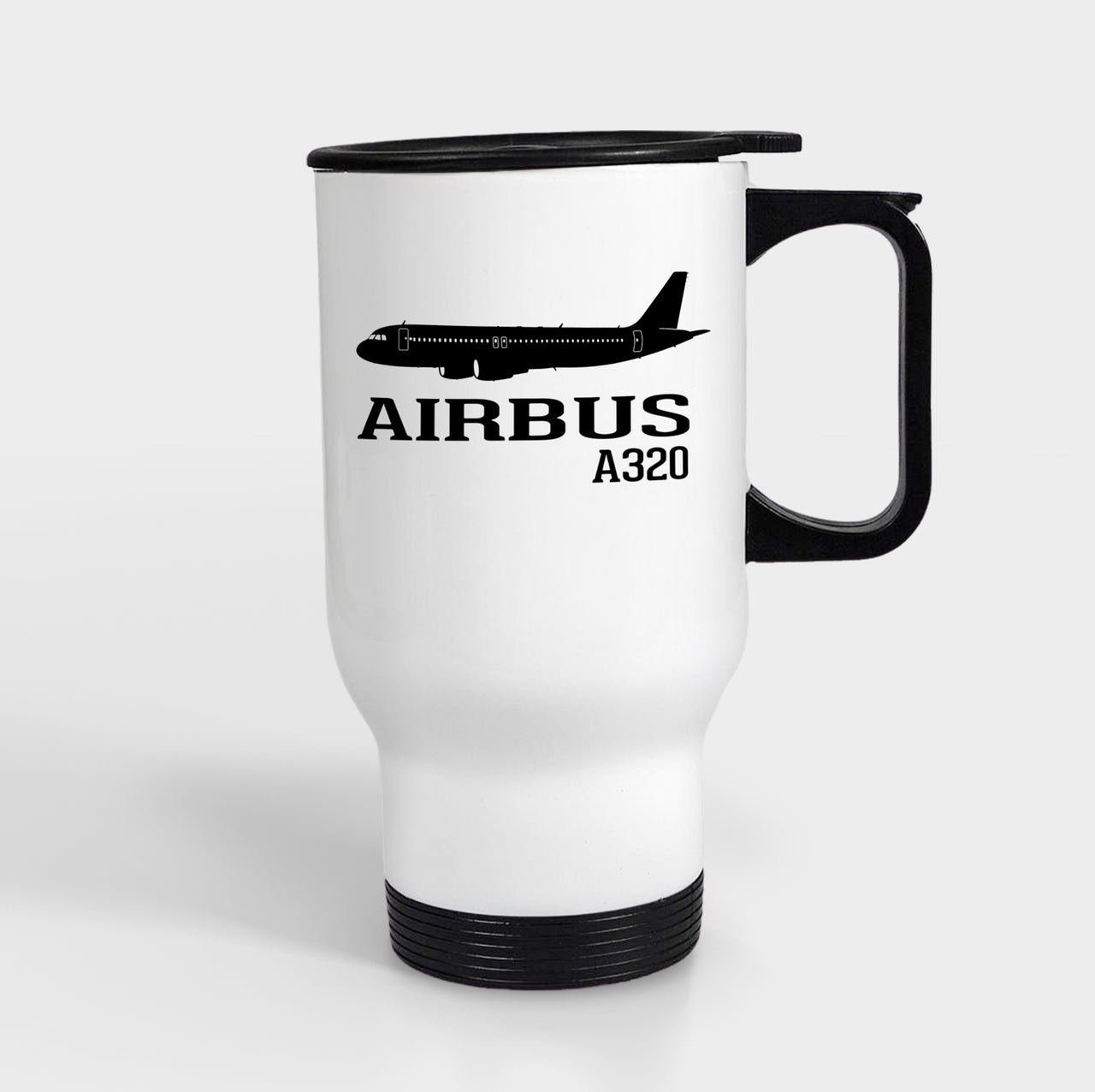 Airbus A320 Printed Designed Travel Mugs (With Holder)