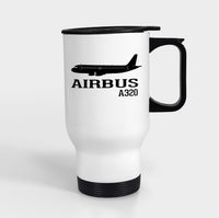 Thumbnail for Airbus A320 Printed Designed Travel Mugs (With Holder)