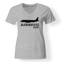 Thumbnail for Airbus A320 Printed Designed V-Neck T-Shirts