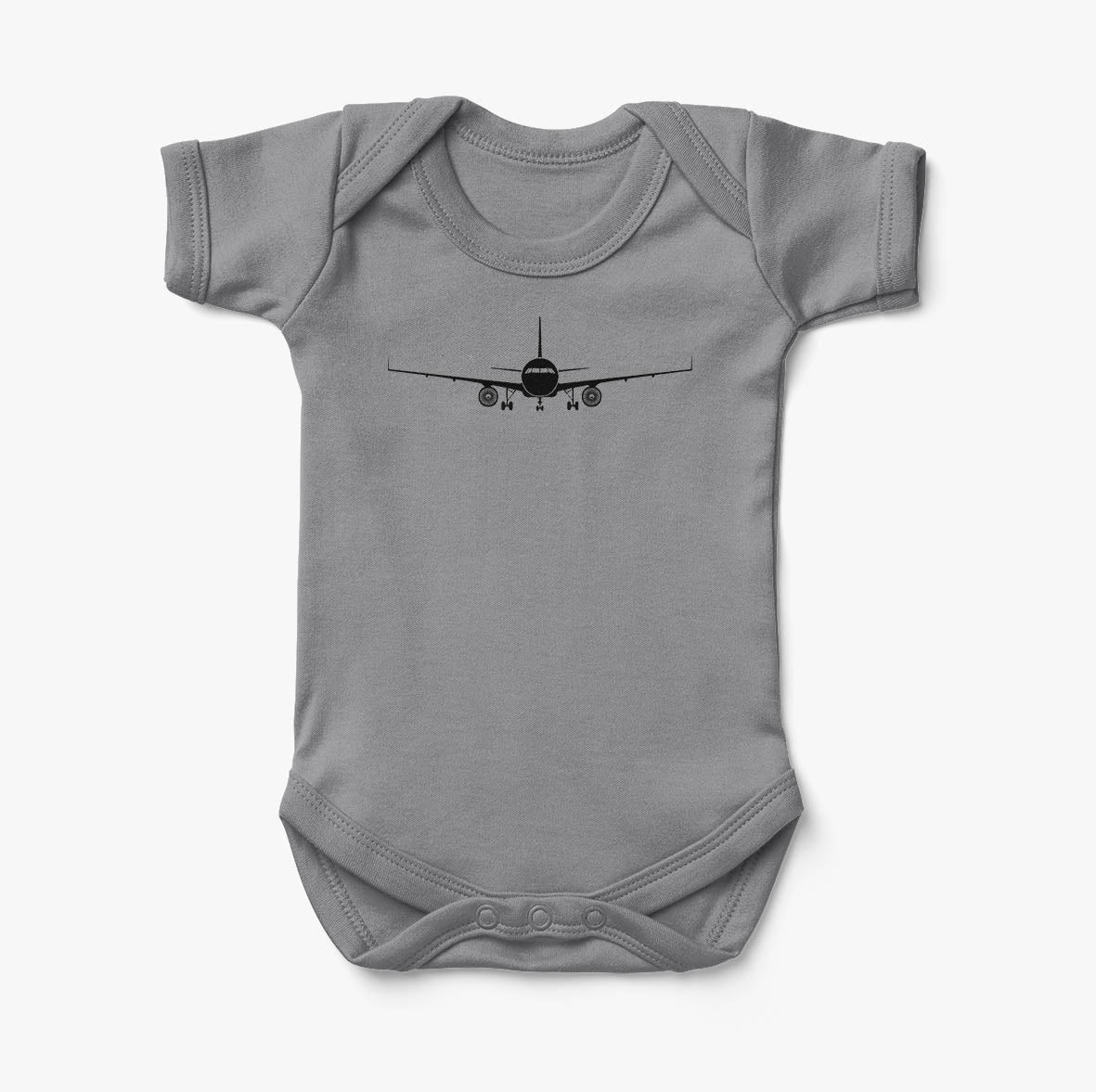 Airbus A320 Silhouette Designed Baby Bodysuits