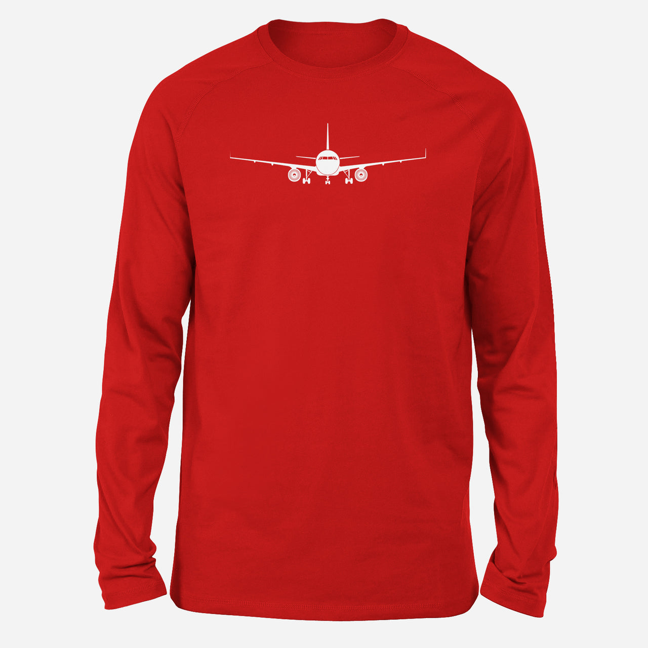 Airbus A320 Silhouette Designed Long-Sleeve T-Shirts