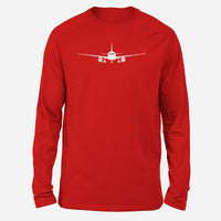 Thumbnail for Airbus A320 Silhouette Designed Long-Sleeve T-Shirts