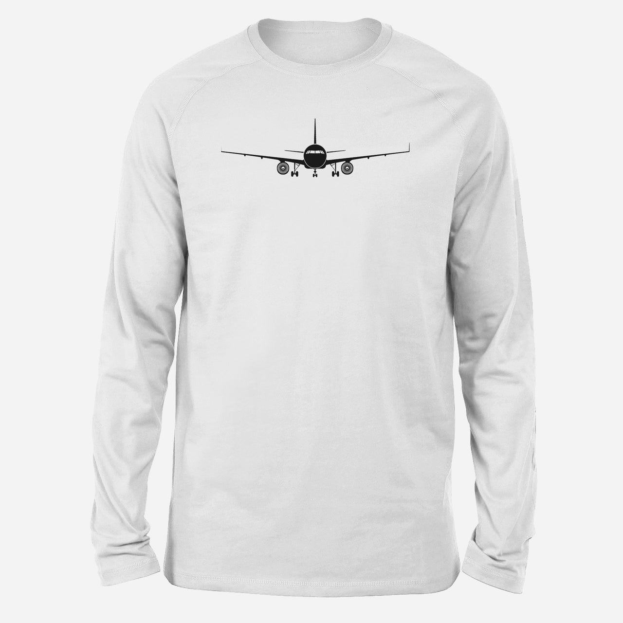 Airbus A320 Silhouette Designed Long-Sleeve T-Shirts