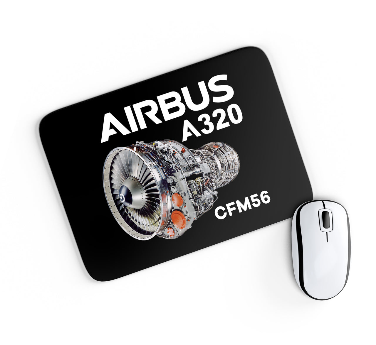 Airbus A320 & CFM56 Engine.png Designed Mouse Pads