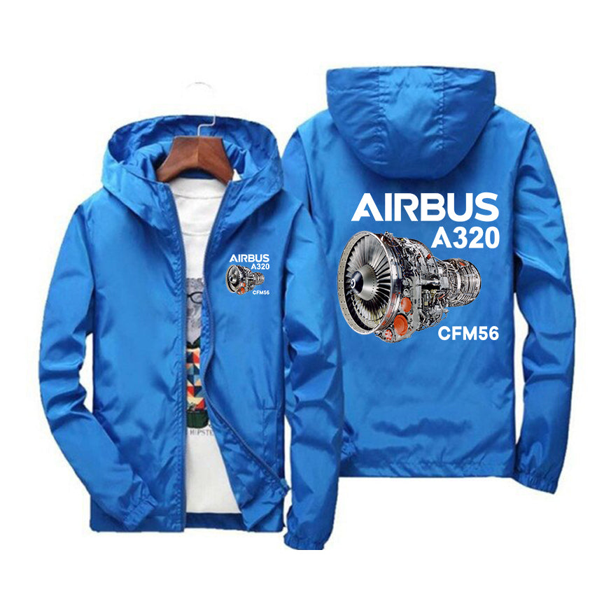 Airbus A320 & CFM56 Engine.png Designed Windbreaker Jackets