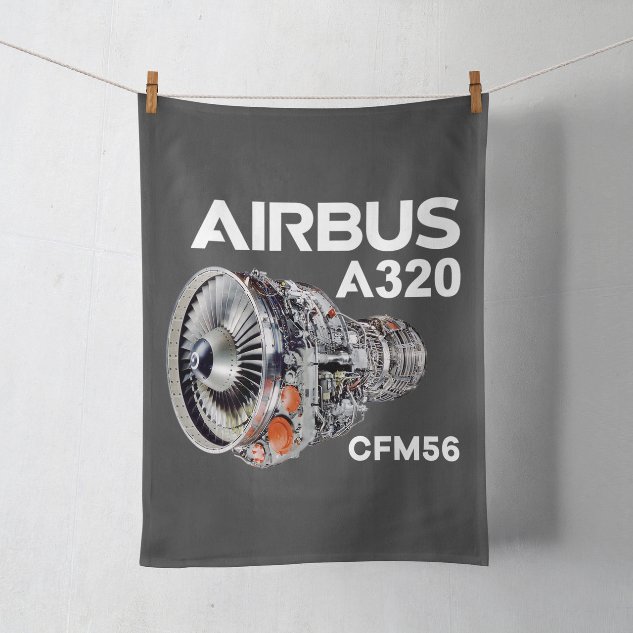 Airbus A320 & CFM56 Engine.png Designed Towels