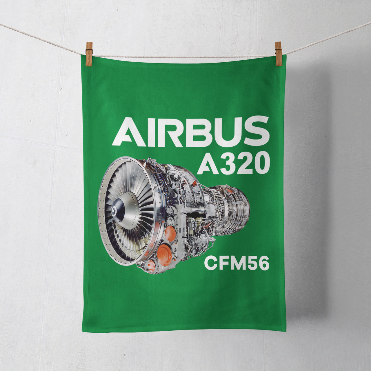 Airbus A320 & CFM56 Engine.png Designed Towels