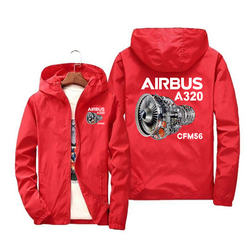 Airbus A320 & CFM56 Engine.png Designed Windbreaker Jackets
