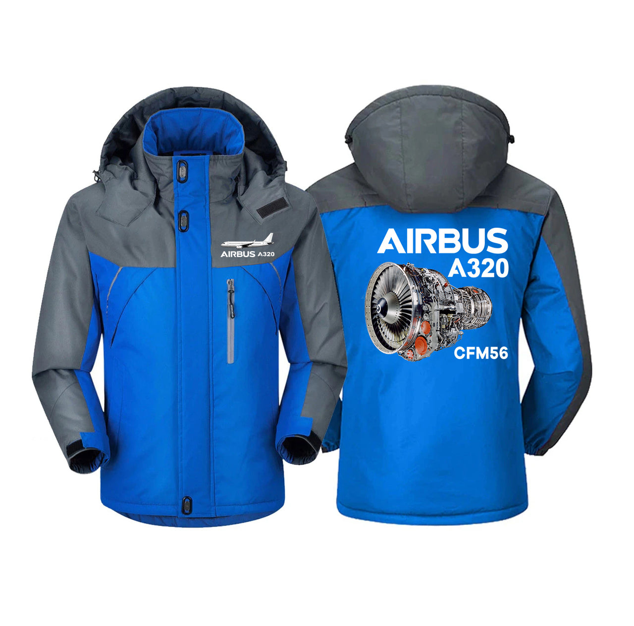 Airbus A320 & CFM56 Engine.png Designed Thick Winter Jackets
