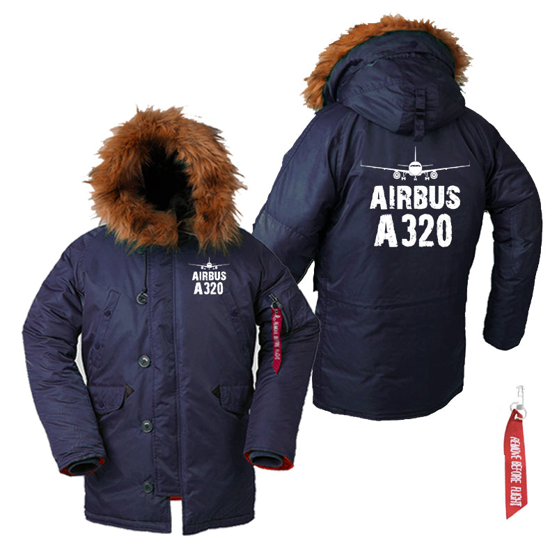 Airbus A320 & Plane Designed Parka Bomber Jackets