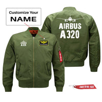 Thumbnail for Airbus A320 Silhouette & Designed Pilot Jackets (Customizable)