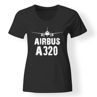 Thumbnail for Airbus A320 & Plane Designed V-Neck T-Shirts