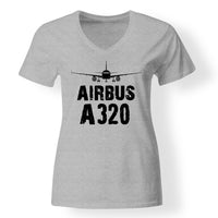 Thumbnail for Airbus A320 & Plane Designed V-Neck T-Shirts