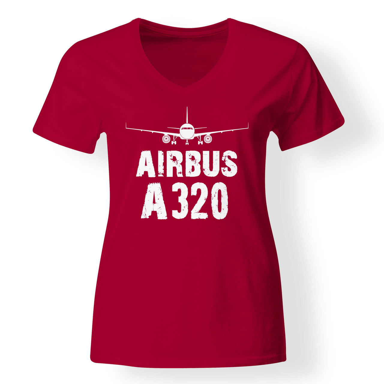 Airbus A320 & Plane Designed V-Neck T-Shirts