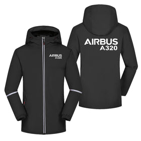 Airbus A320 & Text Rain Coats & Jackets