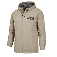 Thumbnail for Airbus A320 & Text Designed Rain Jackets & Windbreakers