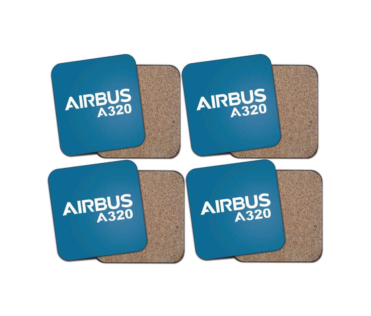 Airbus A320 & Text Designed Coasters