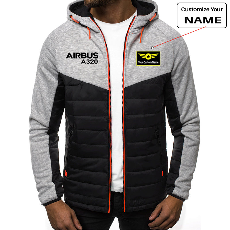 Airbus A320 & Text Designed Sportive Jackets