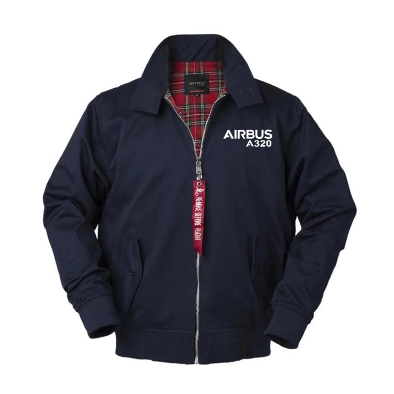 Airbus A320 & Text Designed Vintage Style Jackets