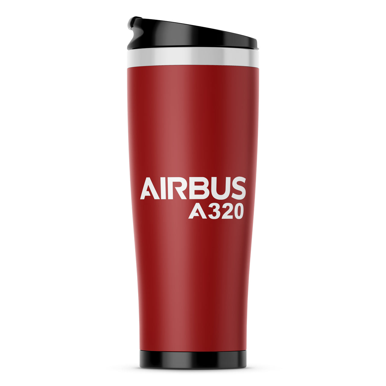 Airbus A320 & Text Designed Stainless Steel Travel Mugs