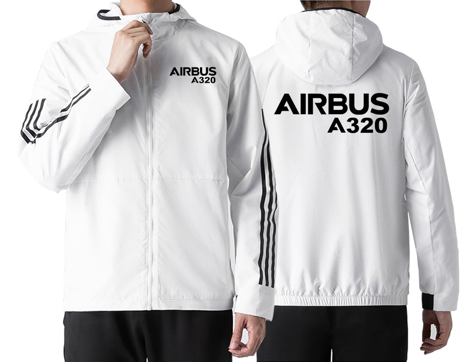 Airbus A320 & Text Designed Sport Style Jackets