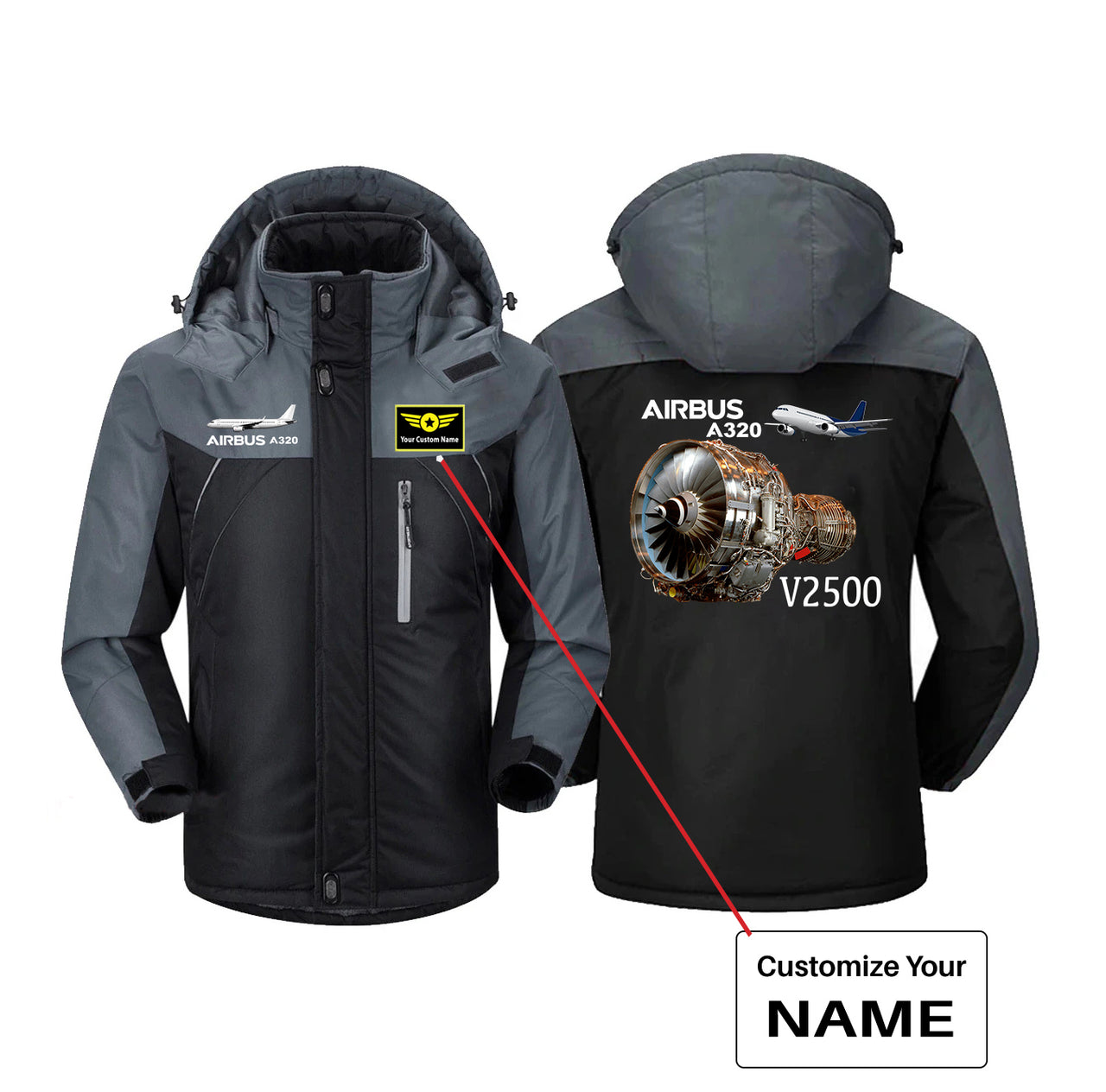 Airbus A320 & V2500 Engine Designed Thick Winter Jackets