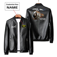 Thumbnail for Airbus A320 & V2500 Engine Designed PU Leather Jackets