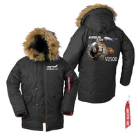 Thumbnail for Airbus A320 & V2500 Engine Designed Parka Bomber Jackets