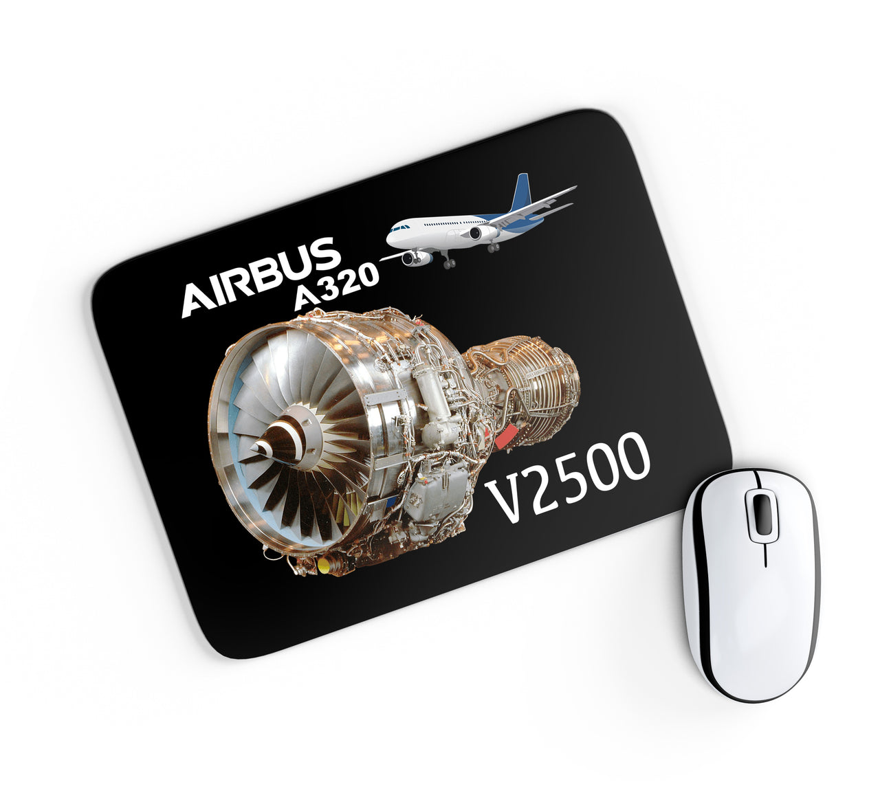 Airbus A320 & V2500 Engine Designed Mouse Pads