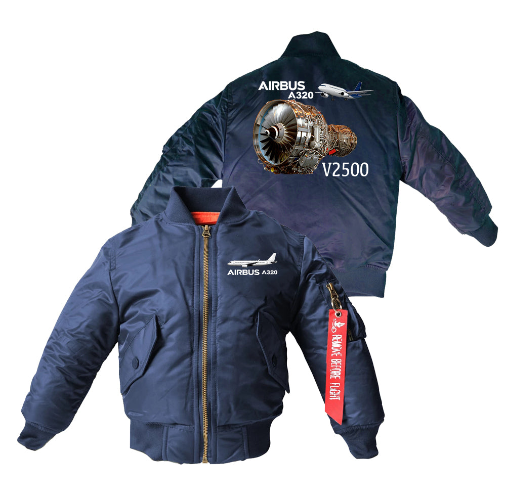 Airbus A320 & V2500 Engine Designed Children Bomber Jackets