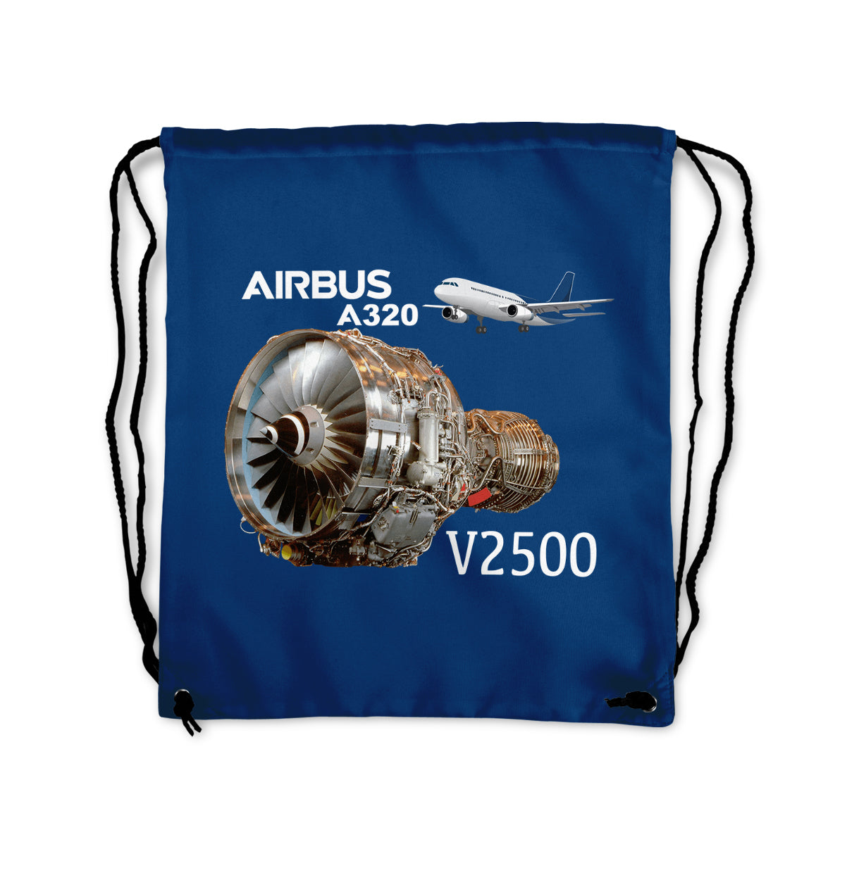 Airbus A320 & V2500 Engine Designed Drawstring Bags