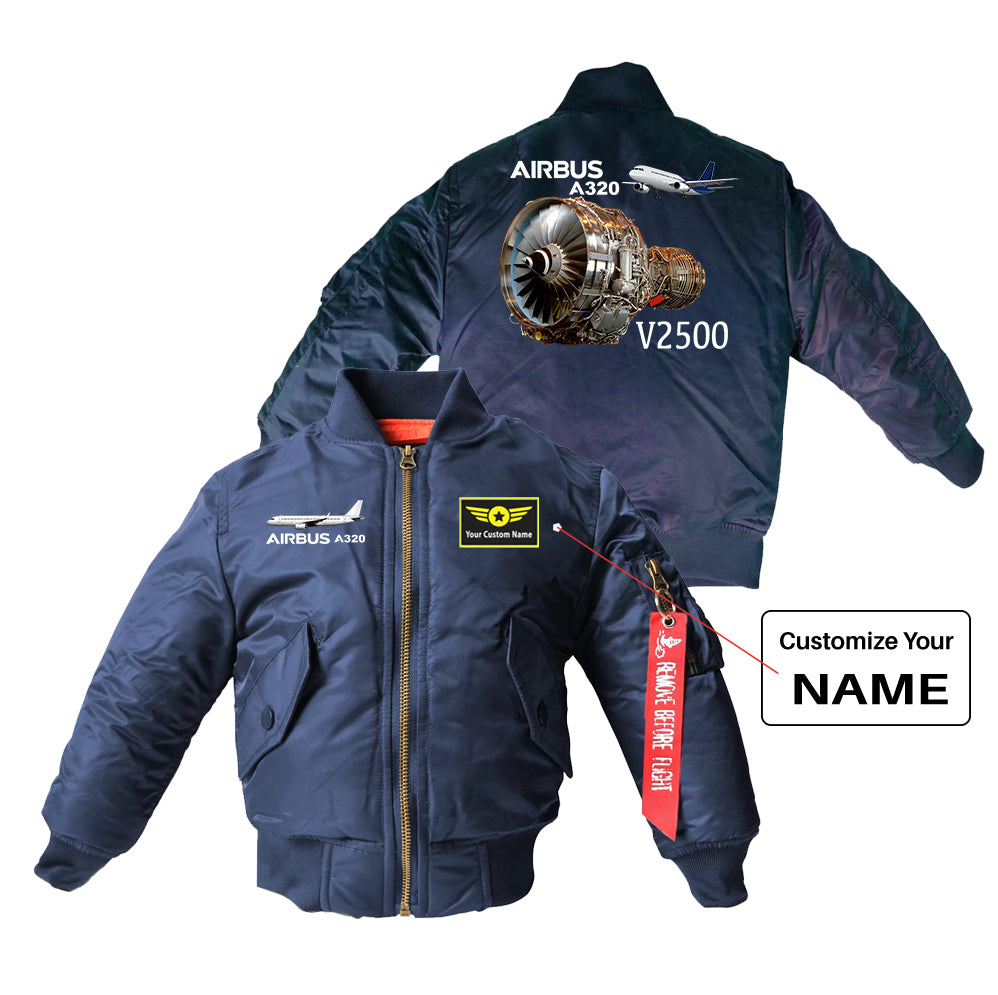 Airbus A320 & V2500 Engine Designed Children Bomber Jackets