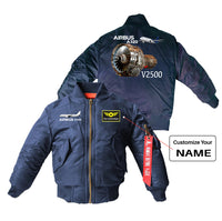 Thumbnail for Airbus A320 & V2500 Engine Designed Children Bomber Jackets