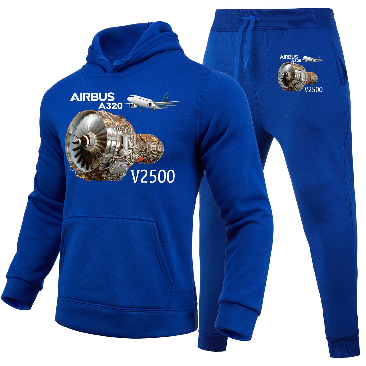 Airbus A320 & V2500 Engine Designed Hoodies & Sweatpants Set