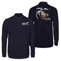 Thumbnail for Airbus A320 & V2500 Engine Designed Long Sleeve Polo T-Shirts (Double-Side)