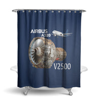 Thumbnail for Airbus A320 & V2500 Engine Designed Shower Curtains