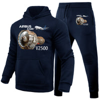 Thumbnail for Airbus A320 & V2500 Engine Designed Hoodies & Sweatpants Set