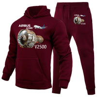Thumbnail for Airbus A320 & V2500 Engine Designed Hoodies & Sweatpants Set