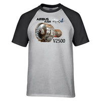Thumbnail for Airbus A320 & V2500 Engine Designed Raglan T-Shirts