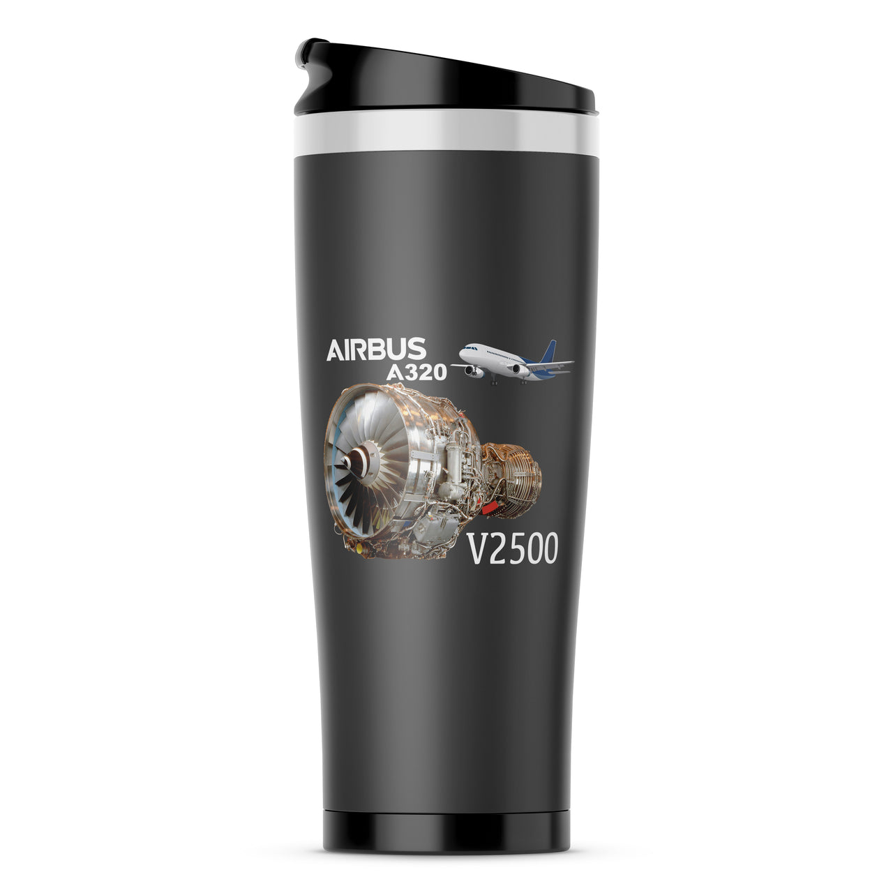 Airbus A320 & V2500 Engine Designed Stainless Steel Travel Mugs