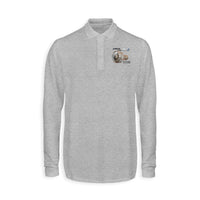 Thumbnail for Airbus A320 & V2500 Engine Designed Long Sleeve Polo T-Shirts