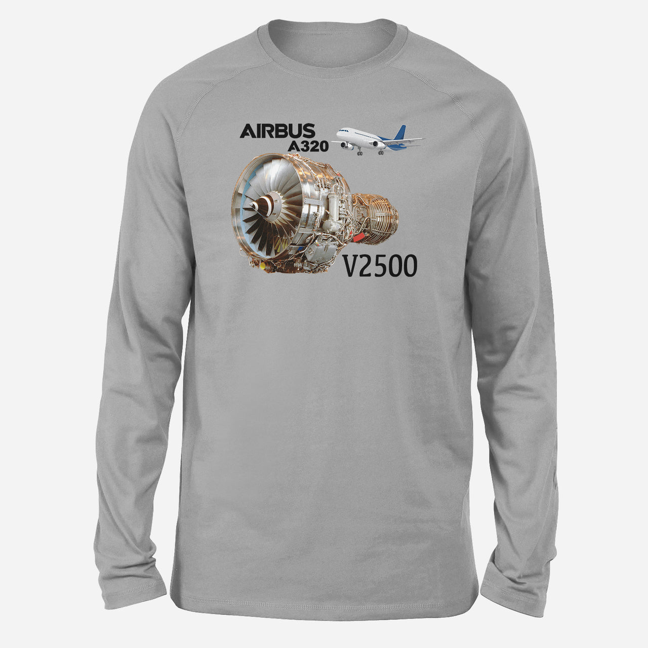 Airbus A320 & V2500 Engine Designed Long-Sleeve T-Shirts
