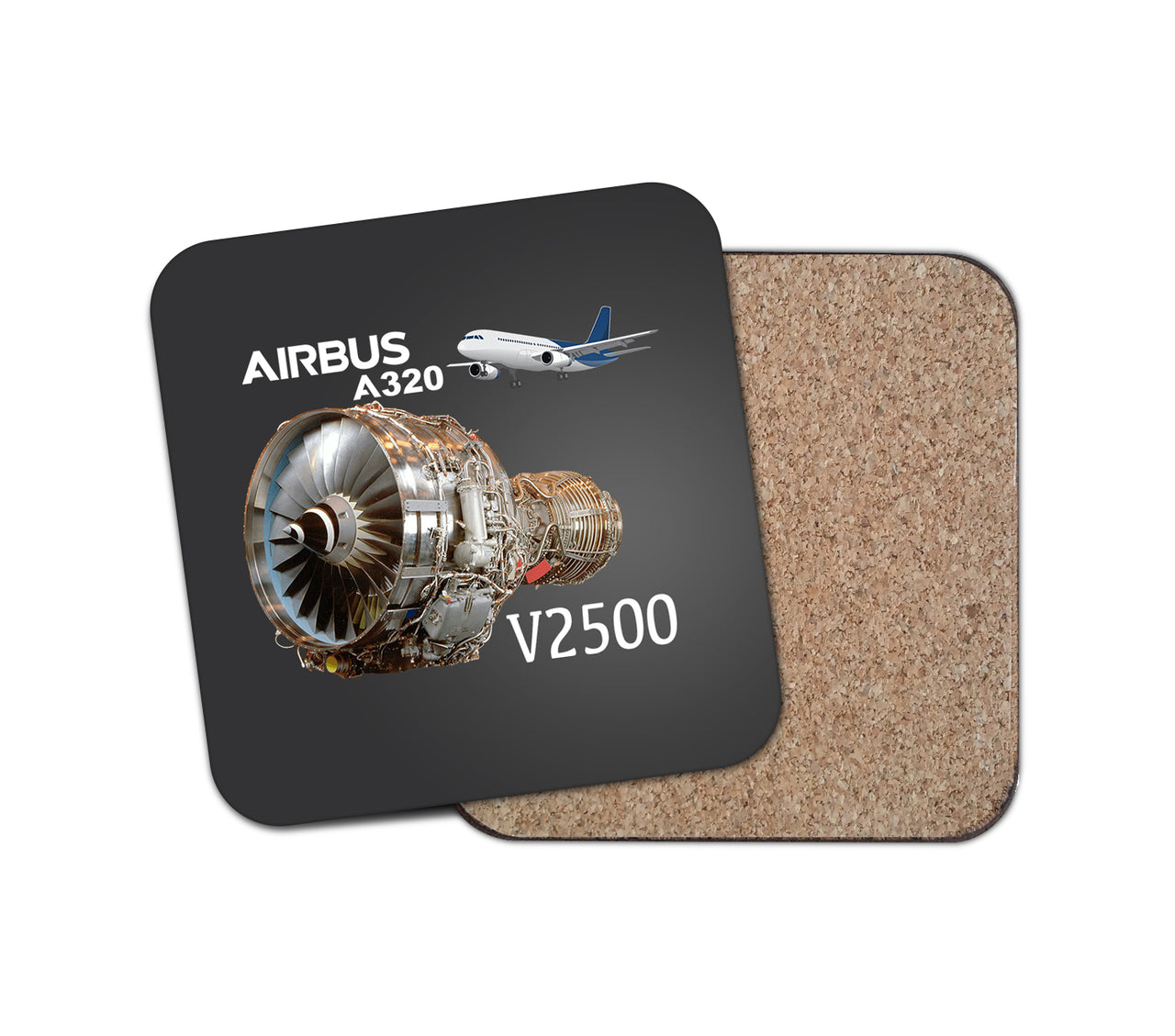 Airbus A320 & V2500 Engine Designed Coasters