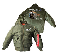 Thumbnail for Airbus A320 & V2500 Engine Designed Children Bomber Jackets