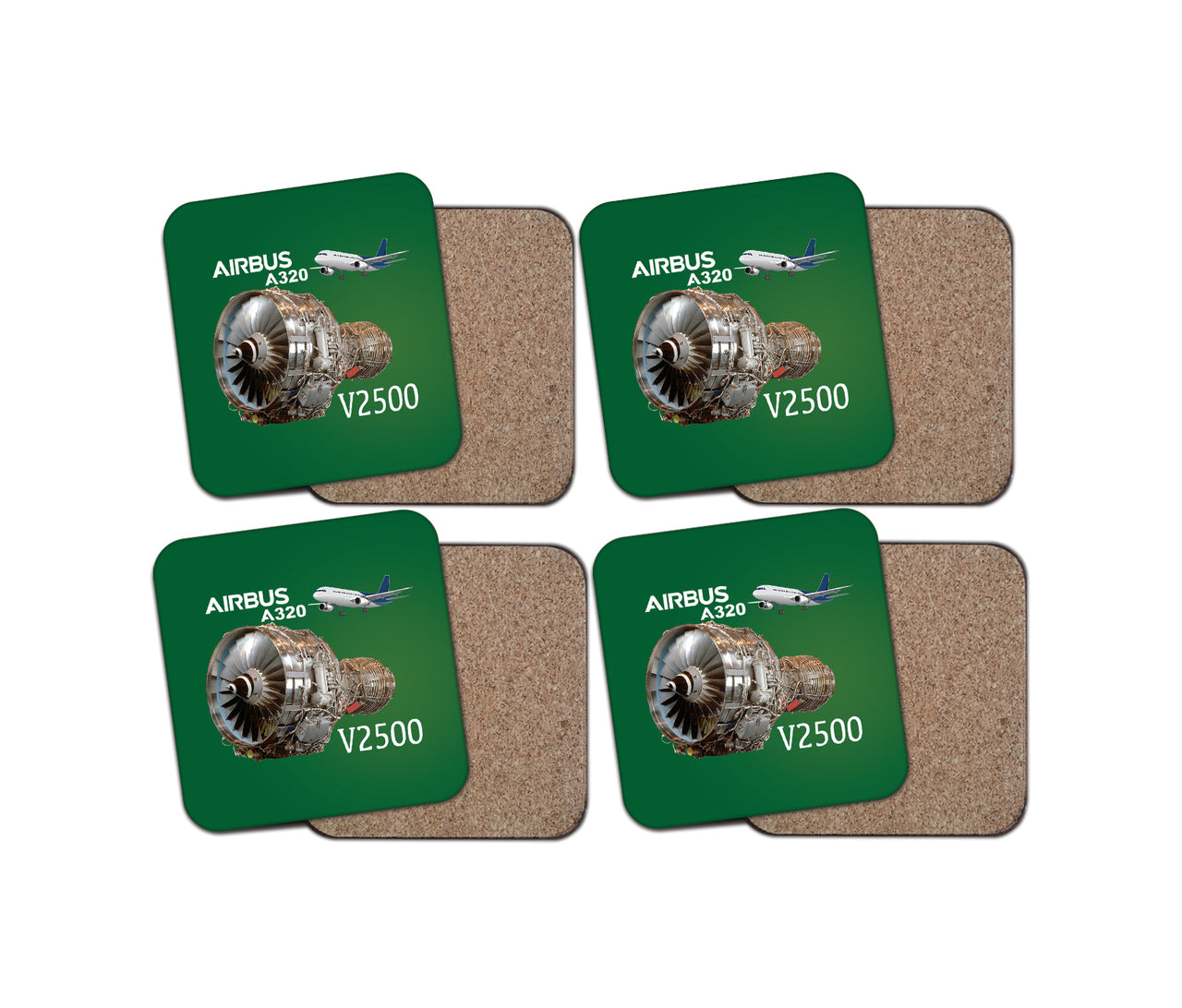 Airbus A320 & V2500 Engine Designed Coasters