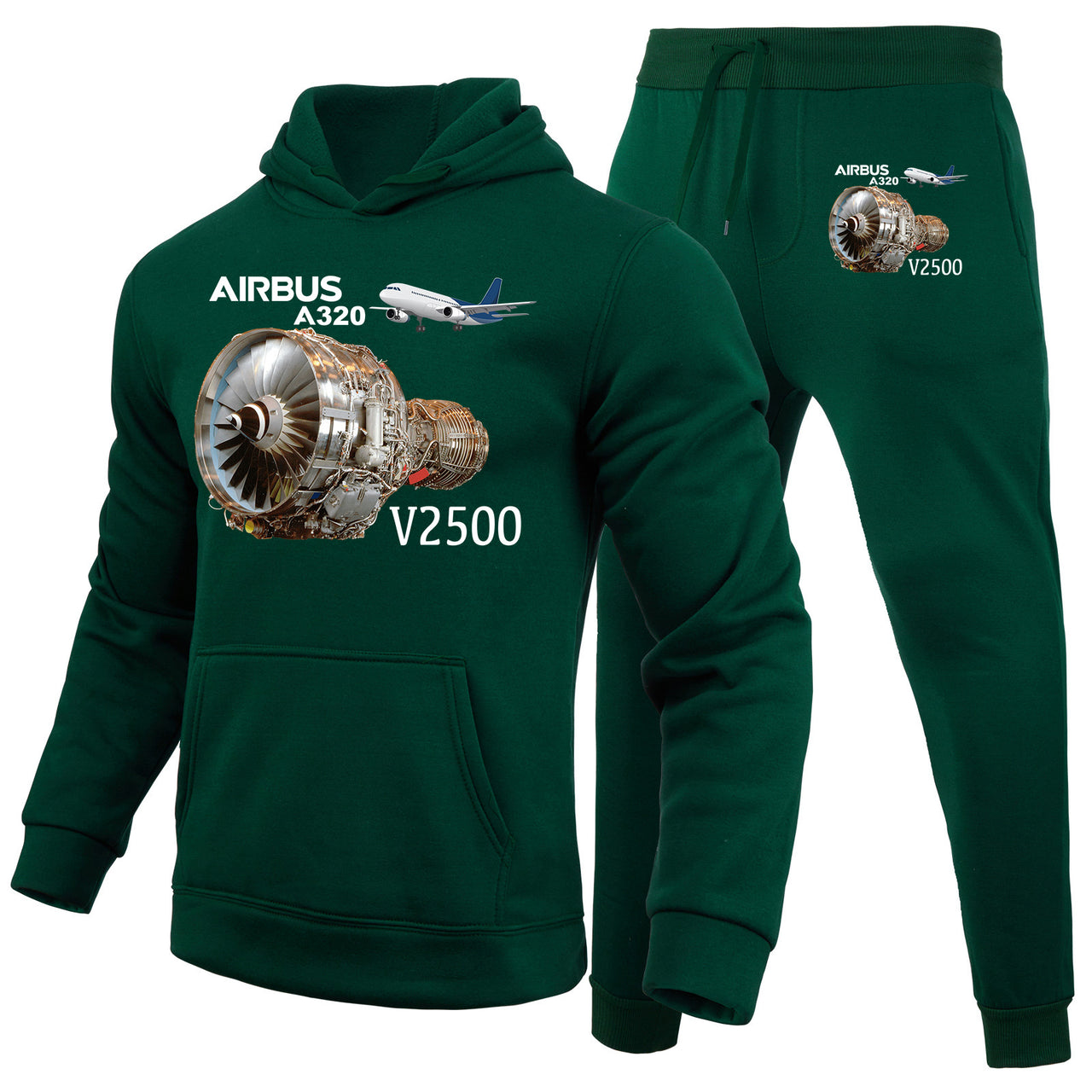 Airbus A320 & V2500 Engine Designed Hoodies & Sweatpants Set