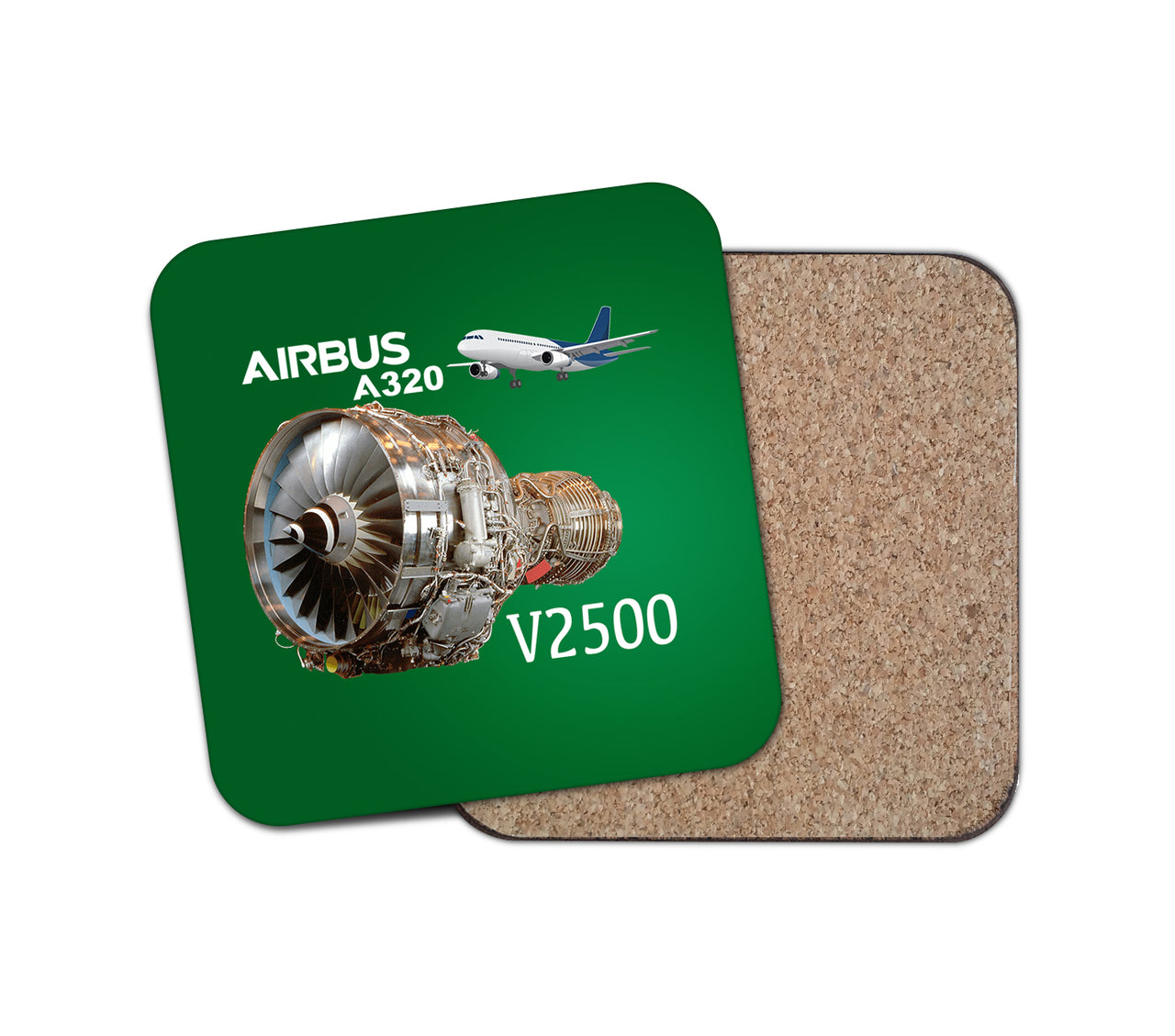Airbus A320 & V2500 Engine Designed Coasters