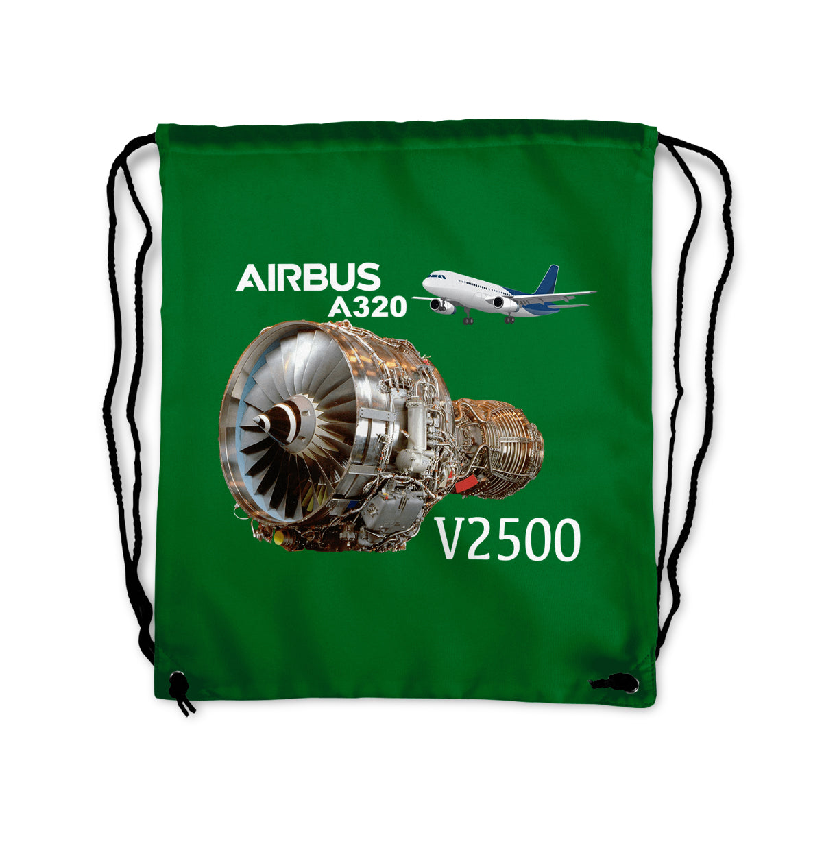 Airbus A320 & V2500 Engine Designed Drawstring Bags