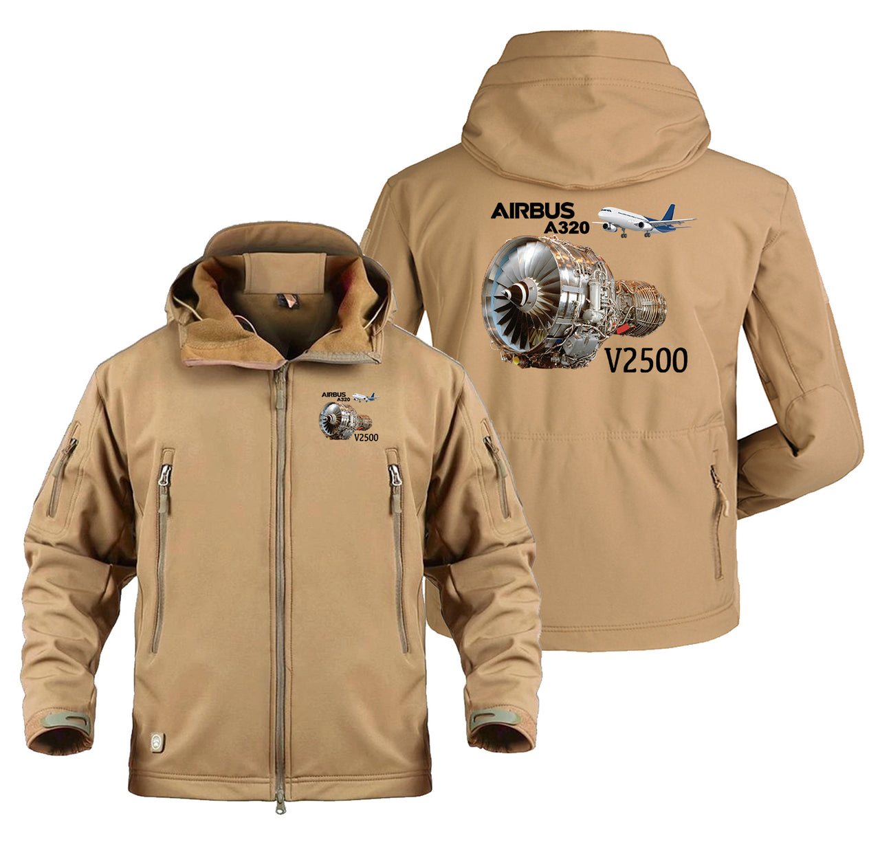 Airbus A320 & V2500 Engine Designed Military Jackets (Customizable)